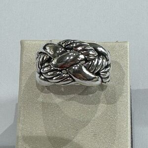 David Yurman Woven Cable Dome Ring Sterling Silver